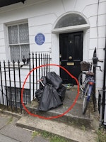 8 black bags, 75L, streetside collected by SS cleaning and clearance ltd