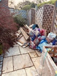 wood, rubble and felt builder rubble from a patio and wood from an old gazebo RH10 - removed for £176