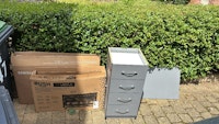 dismantled desk & 2x small tvs collected by PT Waste Collection