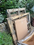 3x wooden pallets, 1x largbox 3x wooden pallets 1x large cardboard box with package pellets inside SW3 - removed for £77
