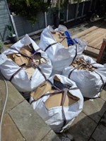 Cardboard and plastic sacks collected by SS cleaning and clearance ltd