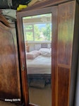 2 x Wooden wardrobes 2x old wood wardrobes 1 x 1100mm x 1.8mm & 1 x800mm x 1.8mm with mirror SL0 - removed for £84