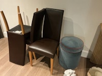 4 leather dining chairs in ver collected by Bincredible Waste Solutions
