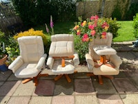 3 high back swivel chairs collected by Michael warden waste