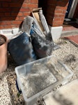 household waste household waste (some dusty)
1 big plastic box
Collapsible laundry bag
4 black bags of household rubbish
1 bag of short metal poles SW2 - removed for £57