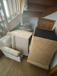 5 small armchairs 5 club style chairs, approx 70cm x 70cm x 70cm TW12 - removed for £104