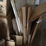 A large quantity of cardboard Large number of cardboard moving boxes for recycling. Includes some brown and white wrapping paper, also eco friendly AL2 - removed for £88
