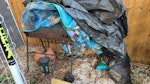 bbq, swing, plastic covers bbq, wooden  swing, plastic covers, plastic sandpit, large suitcase. W3 - removed for £78