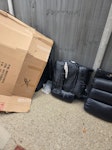Old 3 seater leather settee Old 3 seater leather RM8 - removed for £104