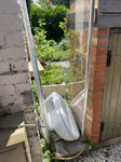 Toilet + shower screen One perfectly functioning toilet and lid and perfectly functioning glass shower door with two metal attachment rods - already outside NW2 - removed for £65