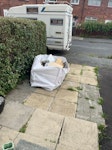skip bag garden/house waste A skip bag of garden waste (old fencing) and household waste (broken appliances, mdf, pillows). WN5 - removed for £70