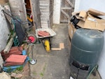 some wheelies and boxes/tiles loads of boxes and two wheel barrows, some tiles and bit and pieces, old smoker tank and old clothes line SE9 - removed for £150
