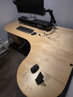 L Shaped desk collected by SS cleaning and clearance ltd