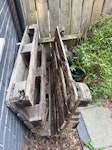 2 wooden pallets 2 old wooden pallets left by previous tenants, decaying and probably not usable in current condition EC1V - removed for £43