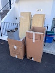 Shelving unit and rubbish IKEA shelving unit that has been disassembled and rubbish bin with some
Moving rubbish W4 - removed for £71