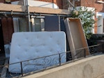 Double bed frame and matress Double bed frame (in 3 pieces)
Sofa back (1 piece)
Double matress TW8 - removed for £88