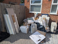 Tiles, toilet, wood, mattress collected by PJ Tips