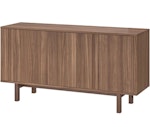 IKEA Stockholm Sideboard In theory reusable but due to having been stored in a humid environment, the wood veneer shows weather-related damage including warping and discolouration. It has four doors with shelves inside and two drawers. NW3 - removed for £52