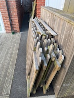 Climbing frame, fences, bushes collected by Mersey Waste (NW) LTD
