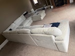 Oak Furnitureland Large Sofa Eight-year-old oak furniture land corner sofa in good condition. Only disposing as moved to new house and it doesn't suit the style of the room NR32 - removed for £188