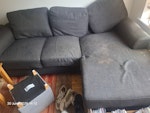 Corner Sofa & Armchair 3 seater corner sofa with additional armchair. Furniture is very worn and probably not reusable. Furniture is on first floor of a town house. Easy visitor parking directly opposite but you MUST drive down Middle Road to access the Mews. BN1 - removed for £174