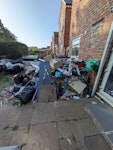 kitchen renovation waste 1 old recliner armchair, old kitchen chipboard units and worktops, metal sink, old copper pipes, bricks, rubble, plasterboard, general rubbish, old mattress, wood, old pans, polystyrene, plastic NG9 - removed for £1,050