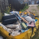 Household junk Old bits of furniture, kids toys, old clothes, papers, wood, cardboard, garden trellis, old shoes, plant pots, general junk SL3 - removed for £220