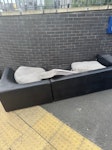 2 sofas and one foot stool one 2 seater sofa bed, and a 3 seater sofa (comes apart into two sections) and a foot rest. in decent condition one rip on the sofa bed at the top. outside back gates of apartment easy for collection need gone asap M4 - removed for £143