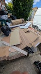 re-decorating rubbish built in wooden wardrobe broken down, cardboard, general decorating rubbish and a kids bed... NOT the bins in the pictures WD19 - removed for £214