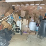 Boxes/bin liners/garden items Garage clearance. Boxes, bin liners and quite a few reusable items like wind breaker, metal bin, bags of gravel chippings, telescope, bubble wrap, planters, sack truck etc. BN2 - removed for £176