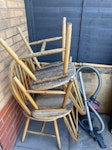 Table 3Chairs Cot&Mattress Hoo Wooden Kitchen table (Dismantled)
3 Wooden Kitchen Chairs
Hoover
Cot and Mattress WS10 - removed for £70
