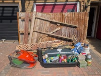 Wooden fence and shed clearout collected by Junk Truck