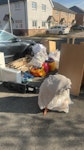 cardboard, household 70% cardboard and textiles. Some household items - lamps, old toys, miscellaneous bits organized by type of rubbish. ideally something over the weekend? our skip company has left us in a lurch SG5 - removed for £357