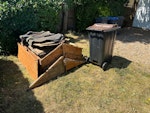 Broken down garden shed The bin does not need to be collected. This is show the size of the pile in comparison to a standard household bin. CR2 - removed for £143