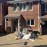 Builder wastes as per photos I have a few mirrors, wood, disposable ceramics, tins, metal tray IG9 - removed for £214