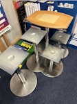Furniture removal Betfred shop 816 - 1x long rectangle table & 2 legs.
2x smaller rectangle tables & 4 legs
2x red chairs
2x green chairs. DD2 - removed for £267
