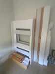 Dismantled bunk bed This is a part dismantled bunk bed. Measurements when built included FYI. It could potentially be re-used. SW14 - removed for £58