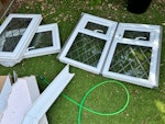 Glass / UPVC / Wood / Plasterb The junk is mostly UPVC glass with plastic and wood pieces. There is one part that contains some plaster board. RG42 - removed for £130