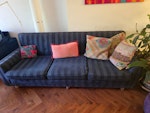 Large sofa -210lx90wx80H Nice sofa, but without a fire retardant label.
Mid centuary modern style. BS6 - removed for £156