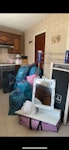 mattress,bin bags, house hold mattress, all bin bags pictured, large mirror, top half of mirrored dressing table, light weight walking pad, 55’’tv, other random broken stuff in bags, toaster, microwave, some cardboard boxes. roadside access from the side garden gate. HA1 - removed for £160