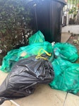 10 bags of rubbish 10 bags in front garden W11 - removed for £71