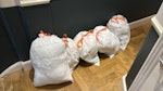 Five bags of bedding waste Bags of bedding wastes including sheets, blankets pillows W4 - removed for £64