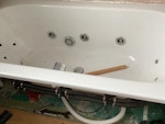 Unusable whirlpool bath Unusable fibreglass whirlpool bath and side panel ST7 - removed for £130
