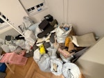 Household waste - Plenty of household waste in plastic bags (see photo)
- Ikea Single Sofa bed chair
- A shelving unit
- Carpet
- A bunch of random household items
- A bag of small electrical items NW3 - removed for £165