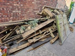 Old decking Old ripped out decking plus a single reusable wooden gate. M20 - removed for £130