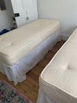 2 divan bed with mattresses 2 divan bases good quality and 2 mattresses. Can zip up to make king sized bed. BN1 - removed for £156
