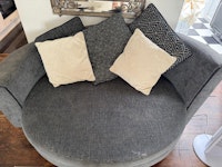 A sofa and a cuddler chair collected by REF REMOVALS