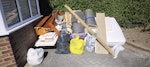 bedroom Renovation Wardrobes, carpet, bed, mattress and some felt from the garage HA5 - removed for £230