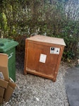 An empty wooden crate an empty wooden crate that was used for the delivery of an armchair SE19 - removed for £83