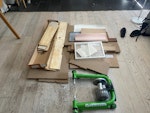 Old mdf and floorboards Some old mdf board , some old engineered wood floorboards and a cycling turbo trainer N16 - removed for £71